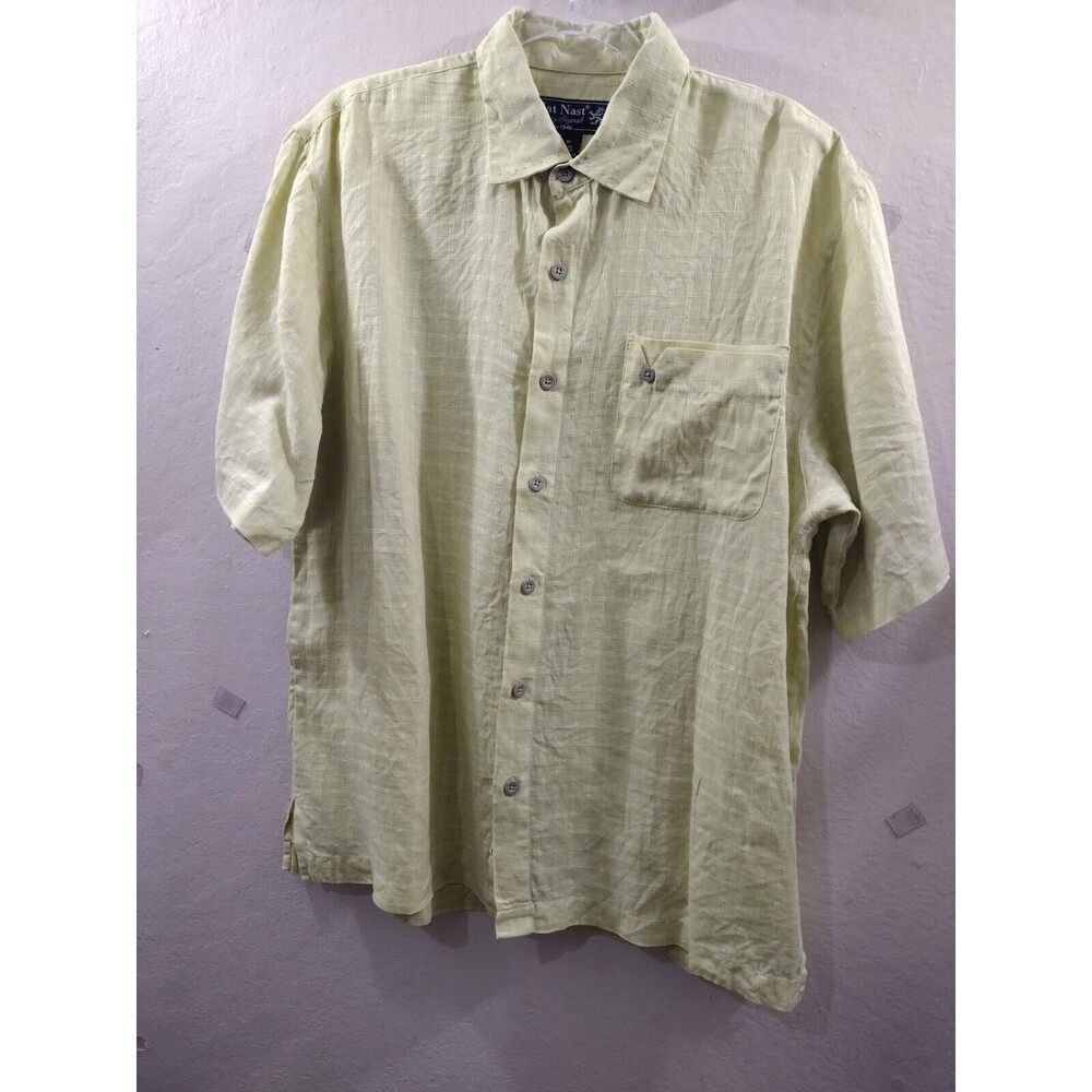 Nat Nast Shirt Luxury Original Casual Men Medium Linen Hipster Classy